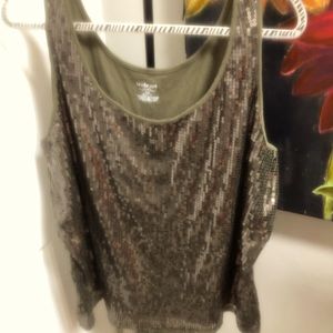 Sequined tank top